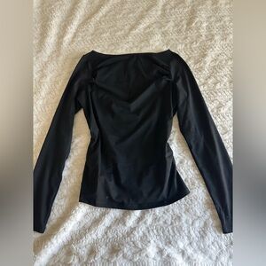 Elegant Black Long Sleeve Women's Top